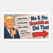 Ze hebben dat gedaan !!!  rechthoekige sticker (Voorkant)