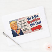 Ze hebben dat gedaan !!!  rechthoekige sticker (Envelop)