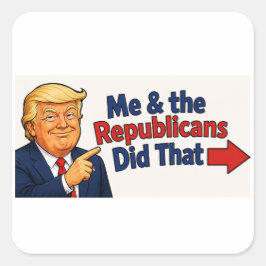 Ze hebben dat gedaan !!! vierkante sticker