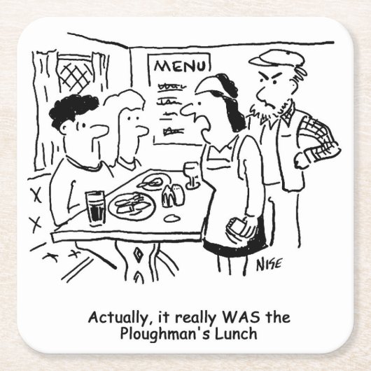 Ze hebben Eaten Plowman's Lunch gegeten Kartonnen Onderzetters (Voorkant)