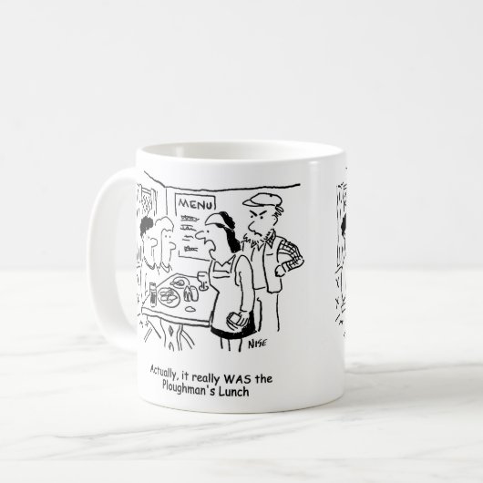 Ze hebben Eaten Plowman's Lunch gegeten Koffiemok (Voorkant links)