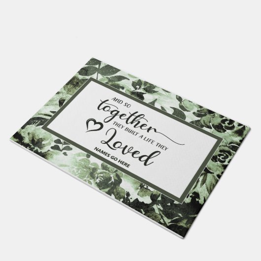 Ze hebben een leven gebouwd waar ze van houden deurmat (Schuin)