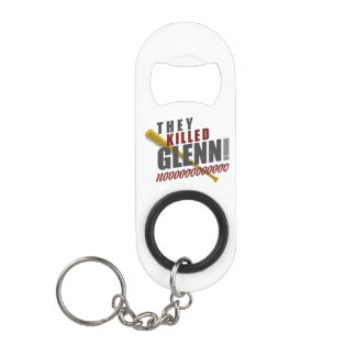 "Ze hebben Glenn gedood" Walkende dode pan Mini Flessenopener