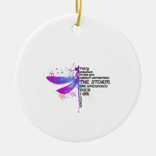 Ze hebben haar gegrift dat je niet tegen Storm kun Keramisch Ornament (Voorkant)