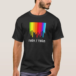 Ze hebben hen non-binaire voornaamwoorden gay prid t-shirt