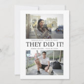 Ze hebben het gedaan! Dubbel afstudeerfeest Kaart (Voorkant)