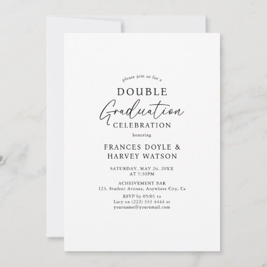 Ze hebben het gedaan! Dubbel afstudeerfeest Kaart (Achterkant)