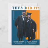 Ze hebben het gedaan! Dubbele afstudeerfeest uitno Kaart (Voorkant)