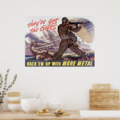 Ze hebben het lef: maak ze terug met meer metaal poster (Keuken)