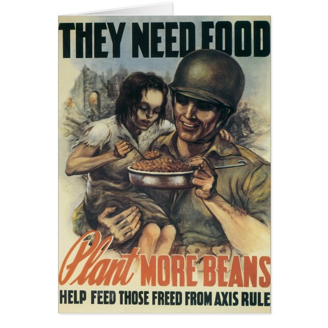 Ze hebben voedsel nodig ~ Plant meer bonen (Voorkant)