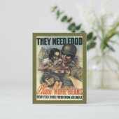 Ze hebben voedsel nodig ~ Plant meer bonen Briefkaart (Staand voorkant)