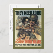 Ze hebben voedsel nodig ~ Plant meer bonen Briefkaart (Voorkant / Achterkant)