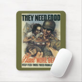 Ze hebben voedsel nodig ~ Plant meer bonen Muismat (Met muis)