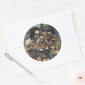 Ze hebben voedsel nodig ~ Plant meer bonen Ronde Sticker (Envelop)