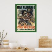 Ze hebben voedsel nodig poster (Keuken)