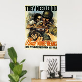 Ze hebben voedsel nodig -  Tweede Wereldoorlog Poster (Thuiskantoor)