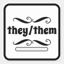 Ze hebben ze in fancy scroll lijst vierkante Stick Sticker