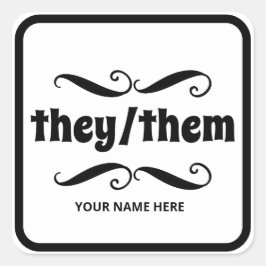 Ze hebben ze in fancy scroll lijst vierkante sticker