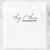 Ze hebben ze in Script Font White Mok Rechthoekige Sticker (Tas)