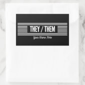 Ze hebben ze in strepen rechthoekige sticker (Tas)