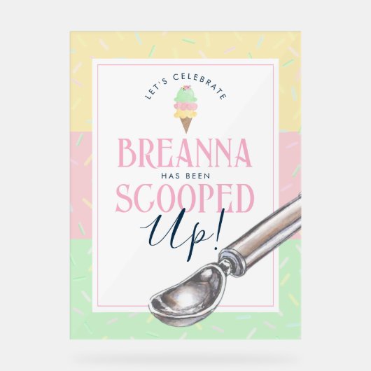 Ze heeft 3 Shade Scoop oped Acryl Bord (Voorkant)