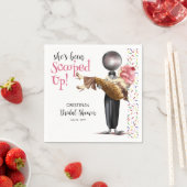 Ze heeft aardbeienijs opgepakt servet (Insitu)