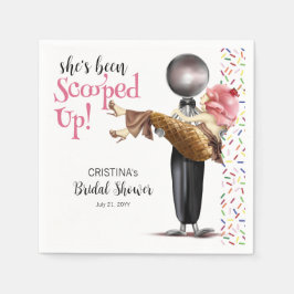 Ze heeft aardbeienijs opgepakt servet