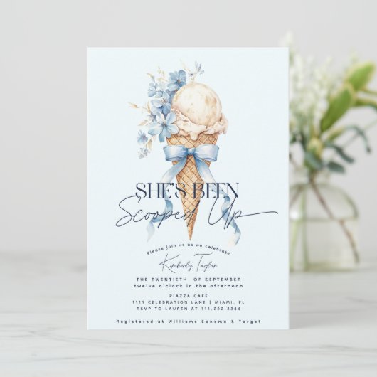 Ze heeft Blue Ice Cream Vrijgezellenfeest opgepakt Kaart (Staand voorkant)