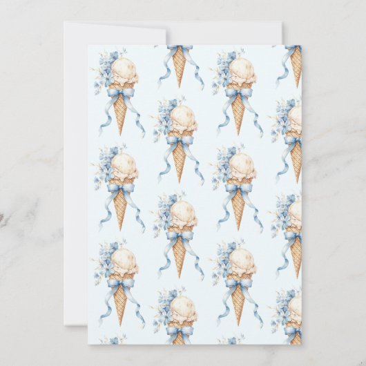 Ze heeft Blue Ice Cream Vrijgezellenfeest opgepakt Kaart (Achterkant)