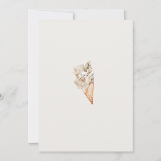 Ze heeft Boho Ice Cream Vrijgezellenfeest opgezoch Kaart (Achterkant)