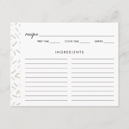 Ze heeft chocolade bruids recept Kaart bedacht (Voorkant)