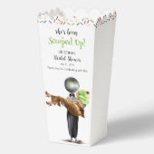 Ze heeft chocolade ijs op bruids bedankdoosjes (Voorkant)