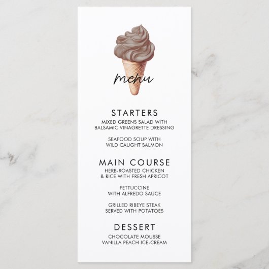 Ze heeft chocolade Vrijgezellenfeest opgezocht Menu (Voorkant)