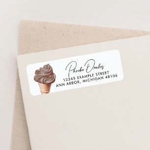 Ze heeft chocoladedouchegelegenheid gekregen etiket