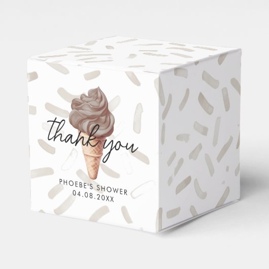 Ze heeft chocoladedoucheplein opgezocht bedankdoosjes (Voorkant Zijde)