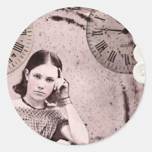 Ze heeft de hele tijd ronde sticker (Voorkant)