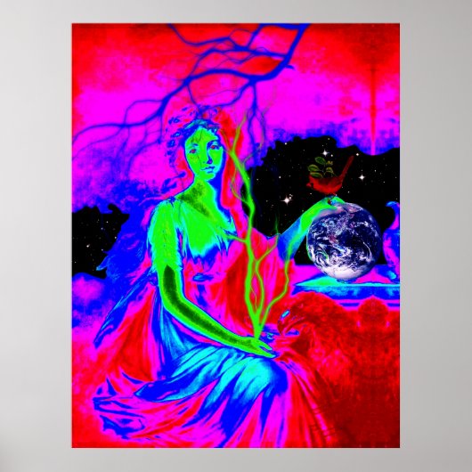 Ze heeft de hele wereld in haar hand poster (Voorkant)