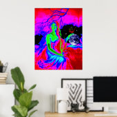 Ze heeft de hele wereld in haar hand poster (Thuiskantoor)