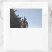 Ze heeft de maan in haar handen. rechthoekige sticker (Tas)