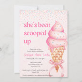 Ze heeft de uitnodiging voor de bruidsdouche opgeh (Voorkant)