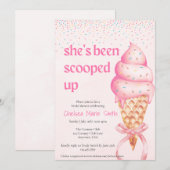 Ze heeft de uitnodiging voor de bruidsdouche opgeh (Voorkant / Achterkant)