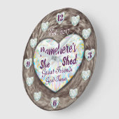 Ze heeft Diamonds Bruine Klok gemaakt. Grote klok (Hoek)