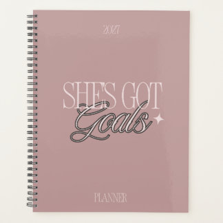 Ze Heeft Doelen 2027 Stof Roze Spiraal Planner