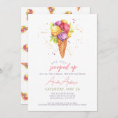 Ze heeft een bruidsdouche uitnodiging bedacht (Voorkant / Achterkant)