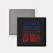 Ze heeft een cv dat hij heeft een Rap sheet Kamala Magneet (Voorkant / Achterkant)