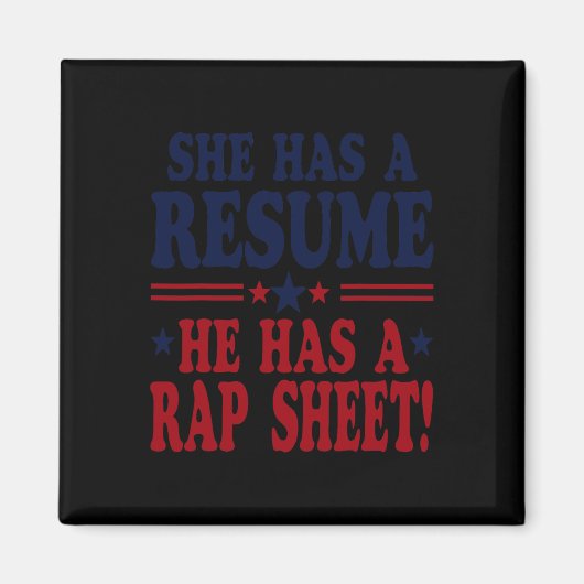 Ze heeft een cv dat hij heeft een Rap sheet Kamala Magneet (Voorkant)