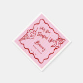 Ze heeft een golvende border sketch bruids servet (Hoek)