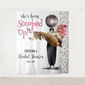 Ze heeft een ijsachtergrond wandkleed (Voorkant)