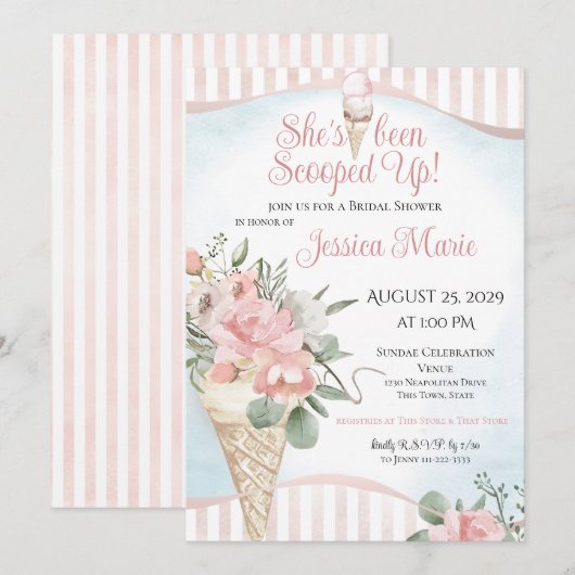 Ze heeft een ijsdouche bedacht kaart (Voorkant / Achterkant)