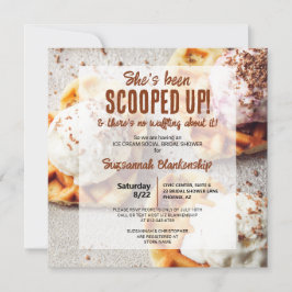 Ze heeft een ijsje, hartvormige wafel kaart